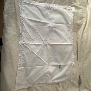 Hill House Home His & Hers Custom Embroidered Pillowcase Set - White & Navy